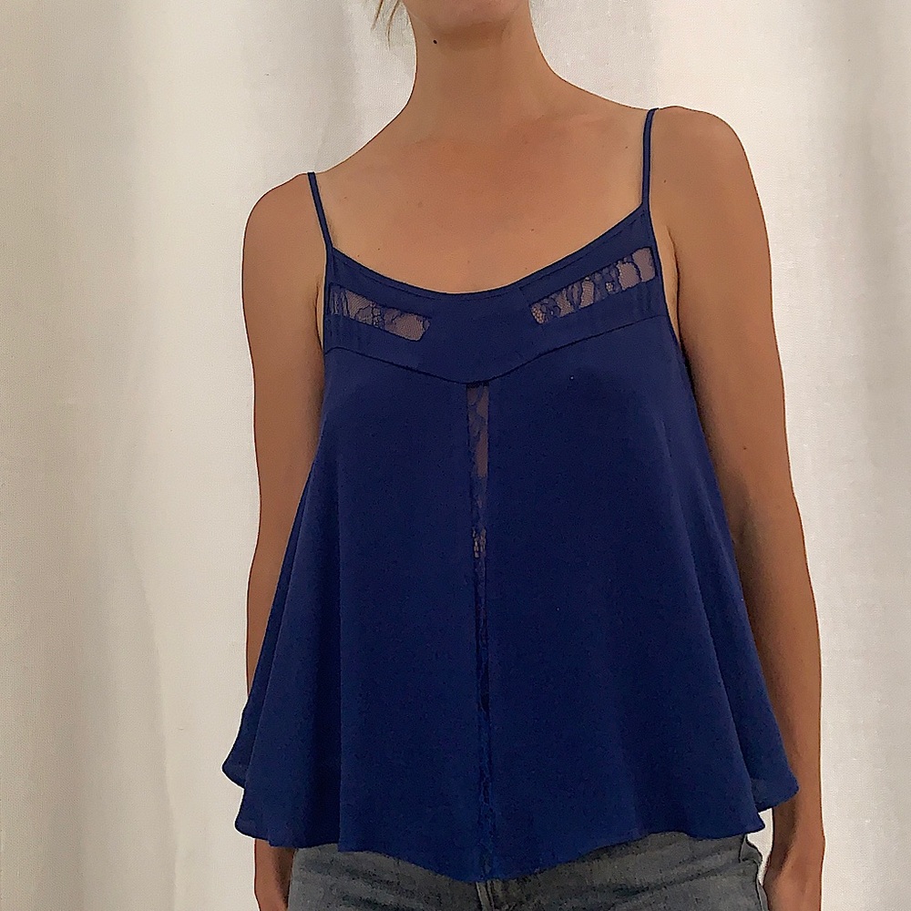 Lovers + Friends, great condition, flowy cobalt blue cami. Size small.